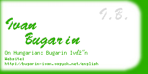 ivan bugarin business card